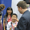 Perry Chen being interviewed at Comic-Con
