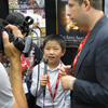 Perry Chen being interviewed at Comic-Con